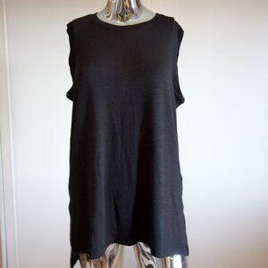 Navy Blue Sleeve-Less Tunic Length Sweater